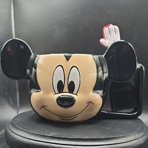 Disney Parks Mickey Mouse Ceramic Mug Cup with Stirring Spoon, 16oz NEW WITH TAG